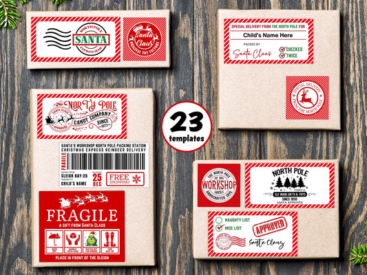 Christmas Gift Labels I North Pole Shipping Label I Sleigh Mail Label | Elf Mail | Christmas Elves | Santa Mail | Elf Delivery | Seals-Christmas -TheHustlingCatLady-Stickers, Labels & Tags