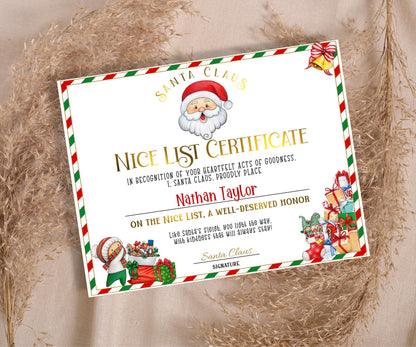 Santa Nice List, Santa letter Package, Holiday Printables, Letter from Santa. Personalized santa, Santa Certificate, Christmas Letter, Corjl-Christmas -TheHustlingCatLady-Party Games