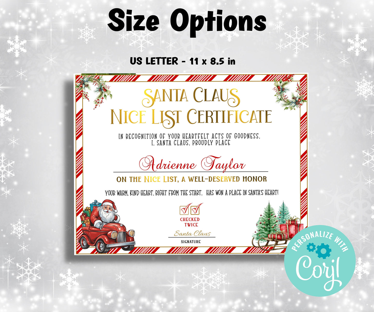 Christmas Letter, Letter from Santa, Personalized santa. Santa Certificate, Santa Nice List, Editable Template, From the desk of, Christmas-Christmas -TheHustlingCatLady-Party Games