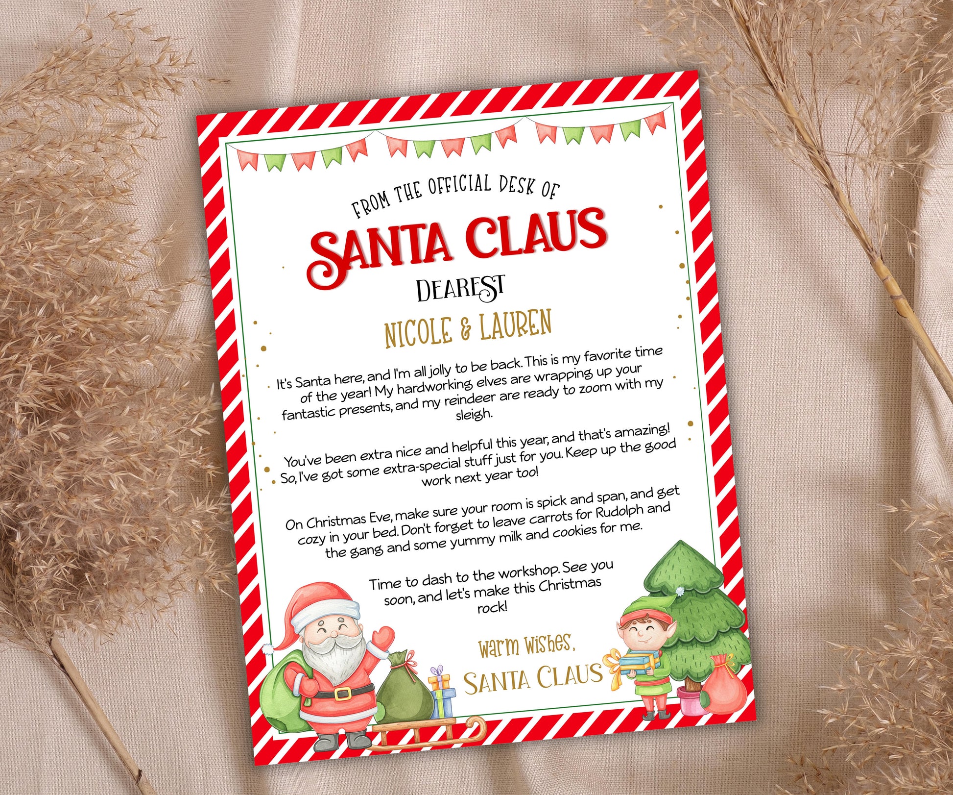 Santa Personalized Letters | Santa Claus Letter | North Pole Letter | Christmas Letter | Editable Santa Letter I Holiday santa letter-Christmas -TheHustlingCatLady-Party Games