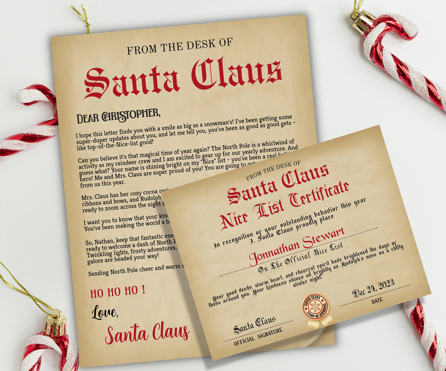 Holiday Personalized Letters From Santa | Santa Claus Letter | North Pole Letter | Christmas Letter | Editable Santa Letter I santa letter-Christmas -TheHustlingCatLady-Party Games