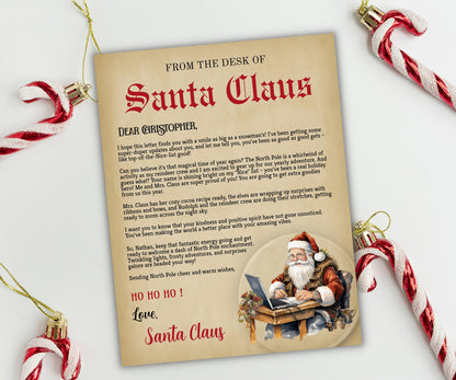 Holiday Personalized Letters From Santa | Santa Claus Letter | North Pole Letter | Christmas Letter | Editable Santa Letter I santa letter-Christmas -TheHustlingCatLady-Party Games