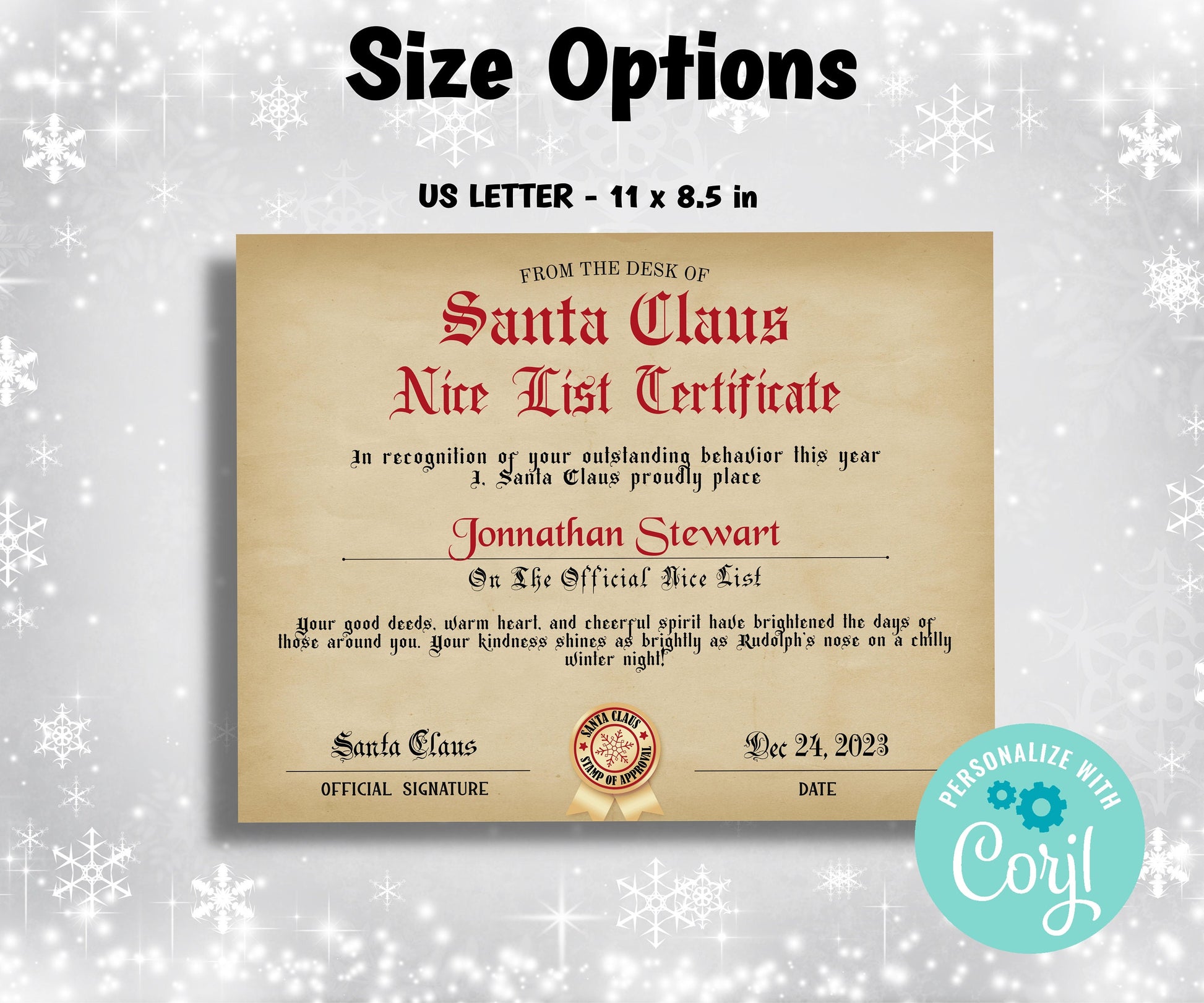 Nice List Certificate Package , Santa letter, Kids xmas activities, Official Nice List, Editable Santa List, Santa Claus Letter, Custom-Christmas -TheHustlingCatLady-Party Games