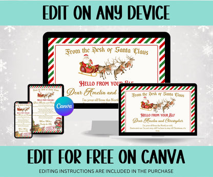 Elf Christmas Activities, Elf Accessories, Elf Arrival Letter, Elf Kit 2023, Elf Activity Kit, Printable Elf Letter, Editable Elf note-Christmas -TheHustlingCatLady-Stickers, Labels & Tags