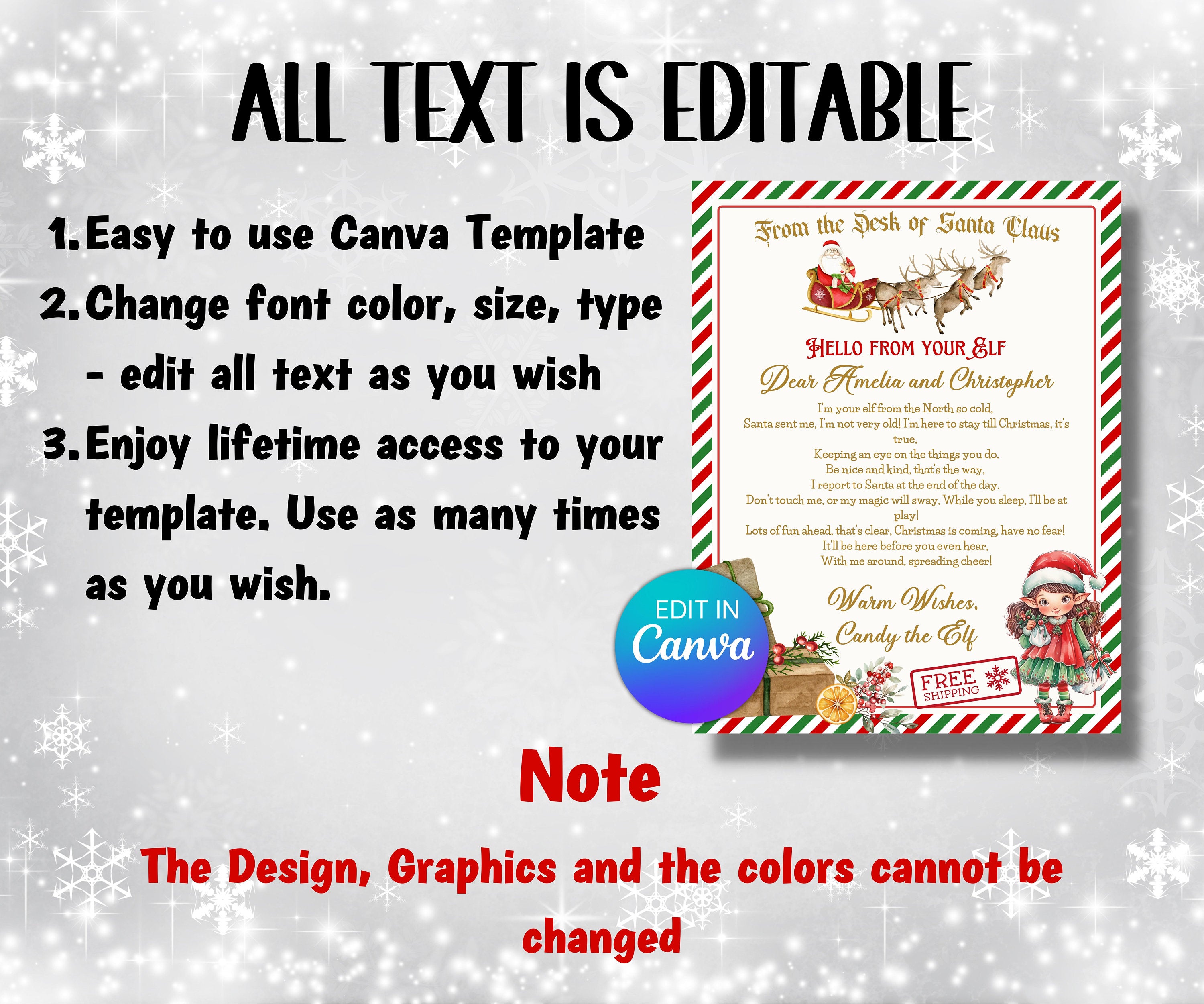 Elf Christmas Activities, Elf Accessories, Elf Arrival Letter, Elf Kit 2023, Elf Activity Kit, Printable Elf Letter, Editable Elf note-Christmas -TheHustlingCatLady-Stickers, Labels & Tags