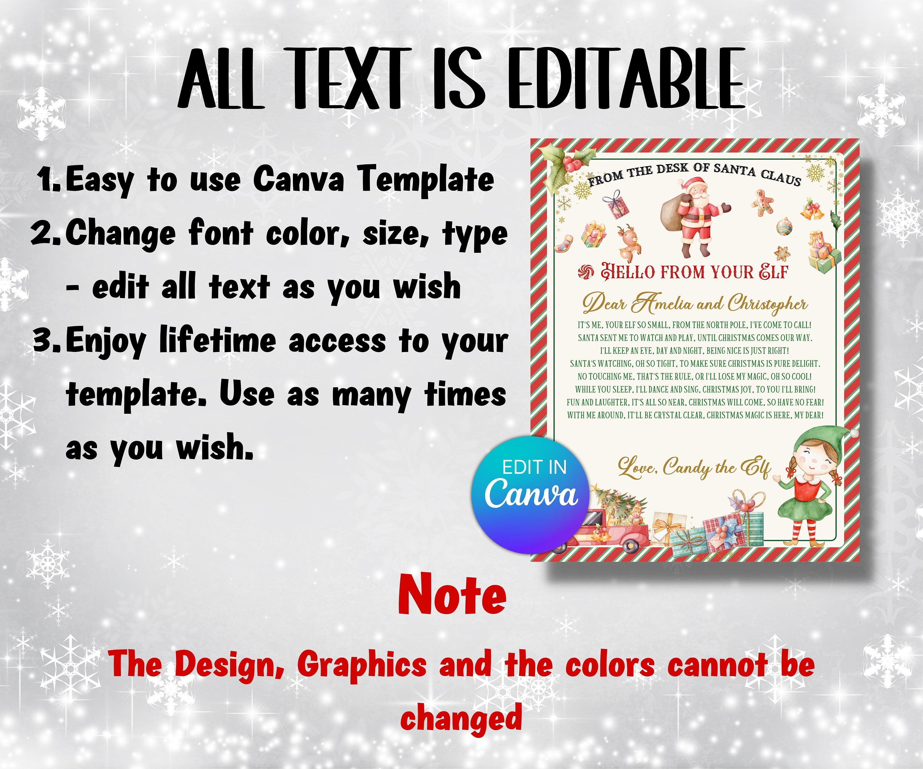 Elf Arrival | Elf Accessories | Elf Kit | From the Desk off Santa Claus | Elf Box | Elf Props| Elf Antics I Elf Arrival Letter I Elf arrive-Christmas -TheHustlingCatLady-Templates