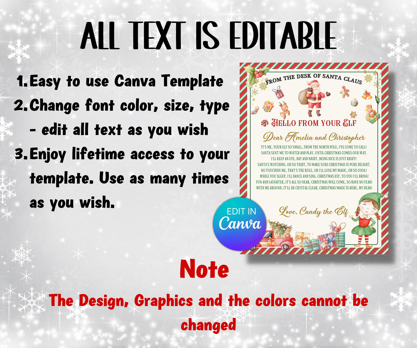 Elf Arrival | Elf Accessories | Elf Kit | From the Desk off Santa Claus | Elf Box | Elf Props| Elf Antics I Elf Arrival Letter I Elf arrive-Christmas -TheHustlingCatLady-Templates