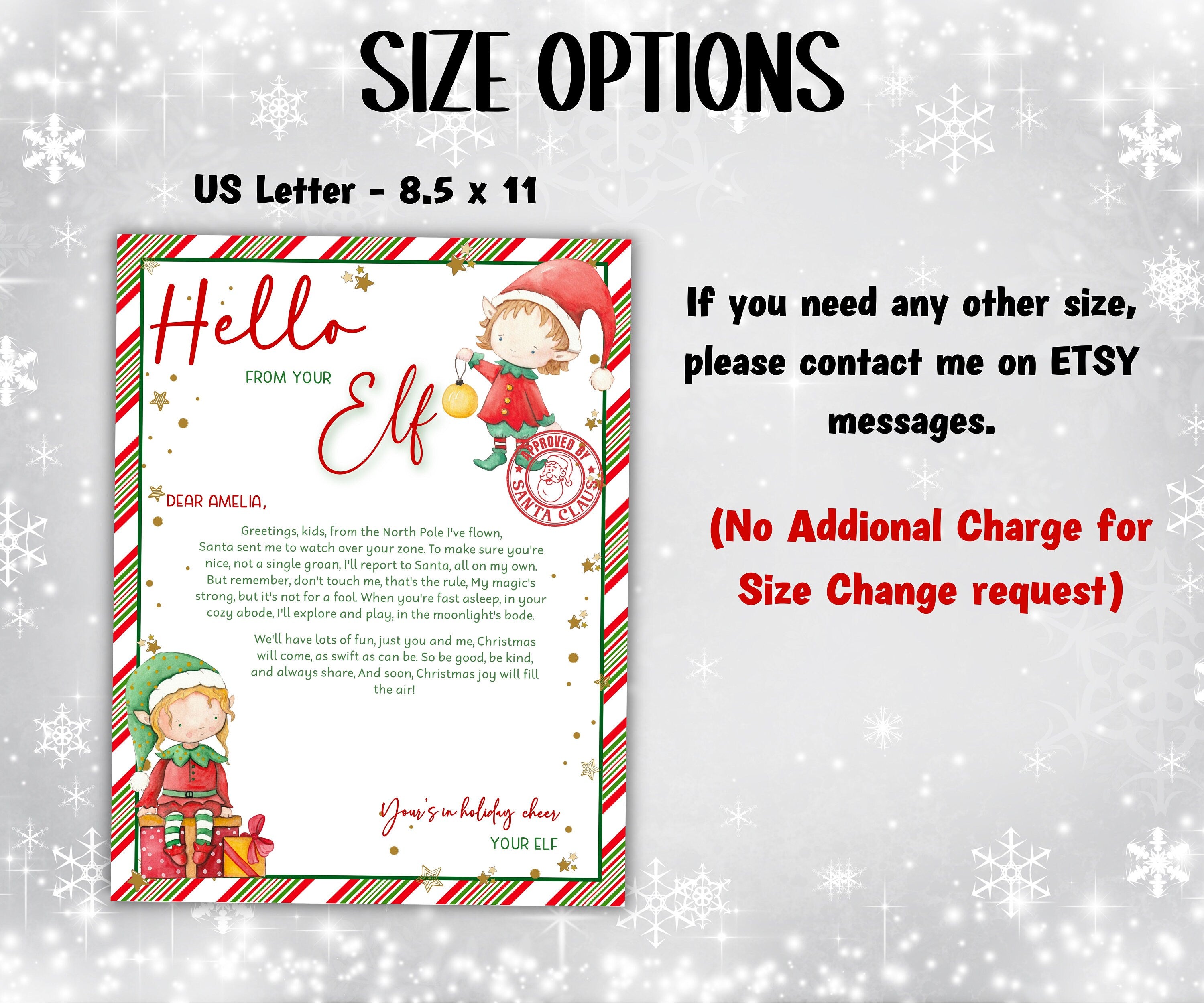 Goodbye Elf Arrival | 30 Days Of Christmas | Elf Postcard | Elf Antics | Pre-Planned Elf Props | elf arrival letter I elf return letter-Christmas -TheHustlingCatLady-Templates