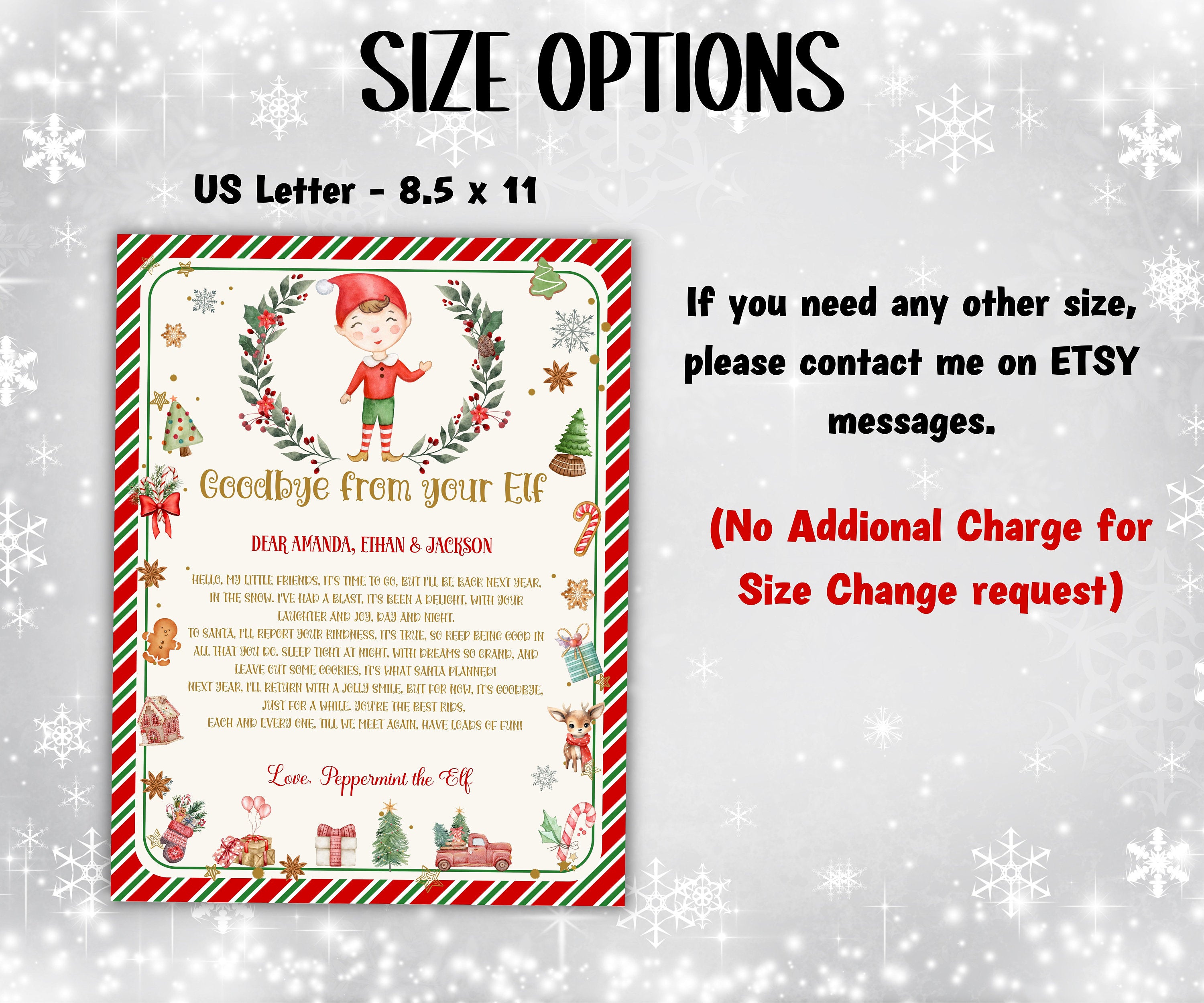 Elf Christmas letter, Welcome Back Elf, Elf Arrival Box, Christmas Activities, Printable Elf, I’m back, elf arrival, return letter, goodbye-Christmas -TheHustlingCatLady-Templates