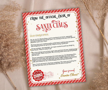 Personalized Letters From Santa | Santa Claus Letter | North Pole Letter | Christmas Letter | Editable Santa Letter I Holiday santa letter-Christmas -TheHustlingCatLady-Party Games