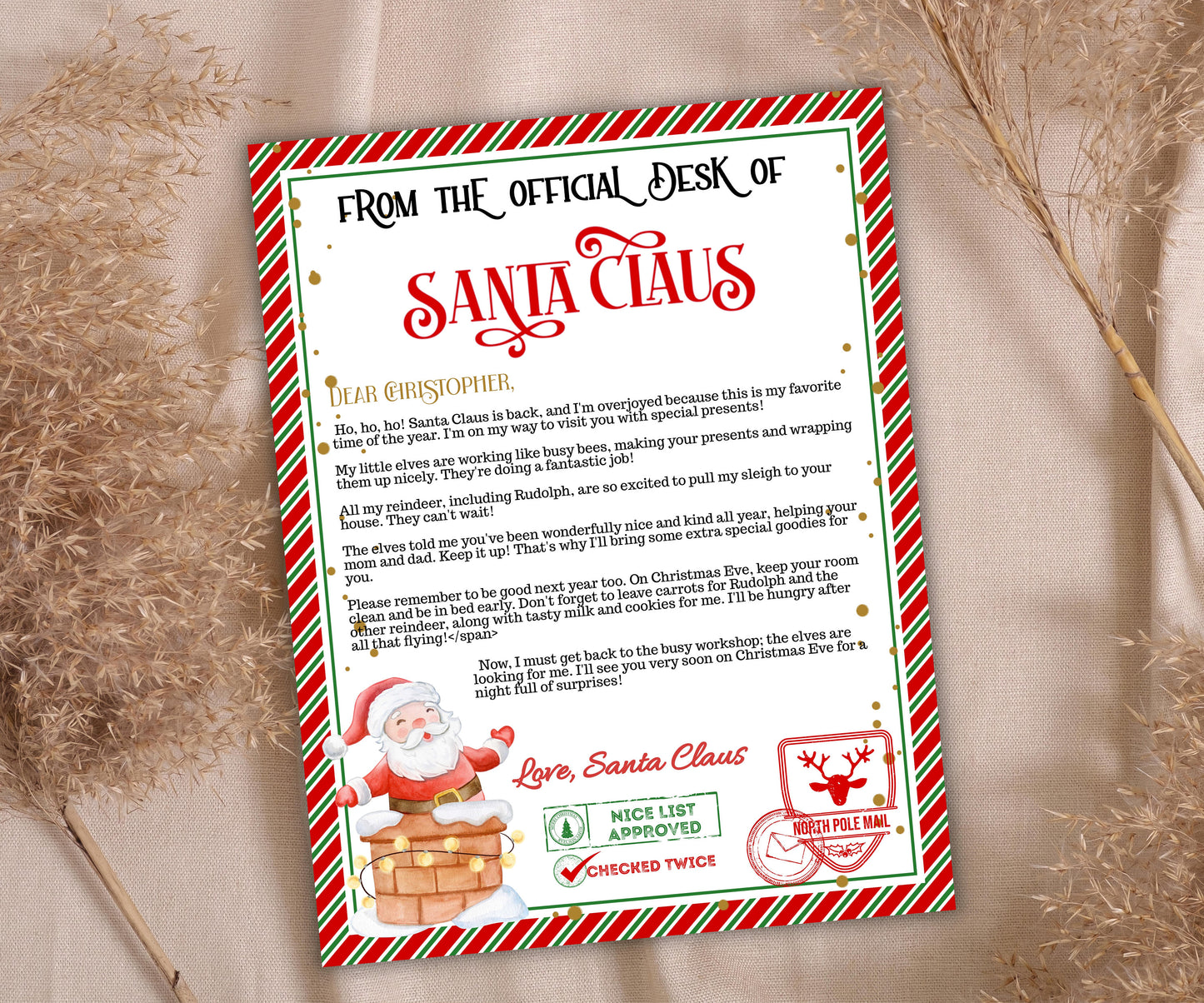 Santa letter Package, Holiday Printables, Letter from Santa. Personalized santa, Santa Certificate, Santa Nice List, Christmas Letter, Corjl-Christmas -TheHustlingCatLady-Party Games