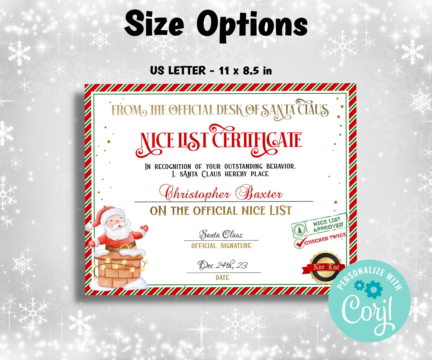 North Pole Mail, Nice Certificate, Official Santa Mail, Christmas Eve Box, Nice List Certificate, Custom Santa Letter, Santa Claus Letter-Christmas -TheHustlingCatLady-Party Games