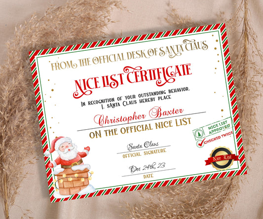 North Pole Mail, Nice Certificate, Official Santa Mail, Christmas Eve Box, Nice List Certificate, Custom Santa Letter, Santa Claus Letter-Christmas -TheHustlingCatLady-Party Games