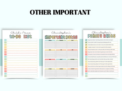 School Routine | Responsibility Chart | Editable Pdf | Kids Chores | Chore Chart Printable | Kids Daily Tasks | Daily Task List