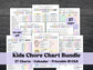 Visual Kids Chore Charts | Reward Chart | Family Chore Chart | Editable Responsibility Chart Bundle | How To Earn Money Chore Chart template