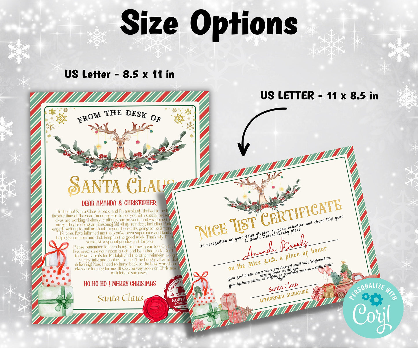 Editable Santa Letter | Official Santa Mail | Stocking Stuffer | Handwritten I letter I North Pole Mail Edit in Corjl I Custom Santa Letter-Christmas -TheHustlingCatLady-Party Games