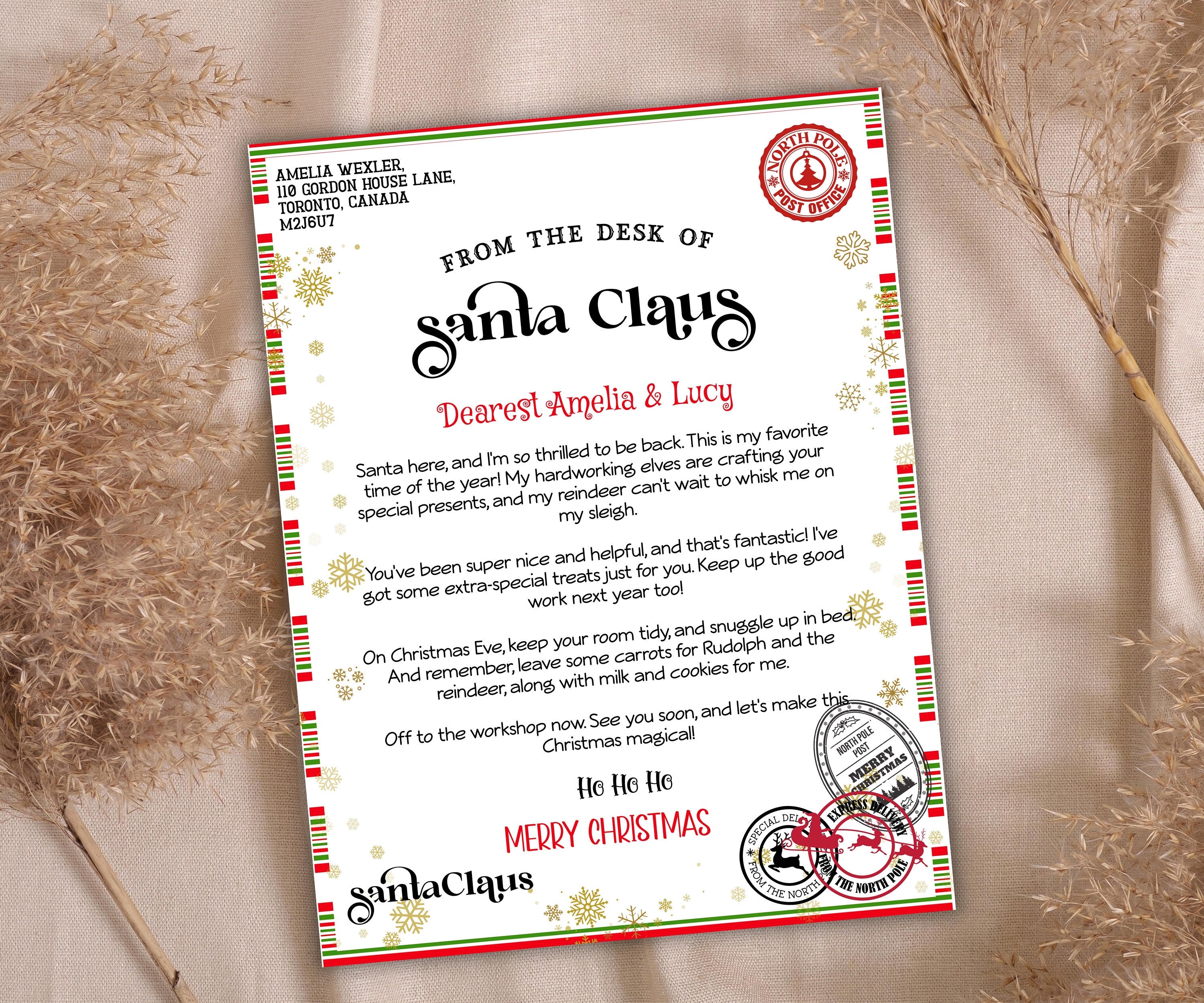 Holiday Printables, Santa Claus Letter, Editable Santa List, Official Nice List, Kids xmas activities, Santa letter Package, Santa Letter-Christmas -TheHustlingCatLady-Party Games