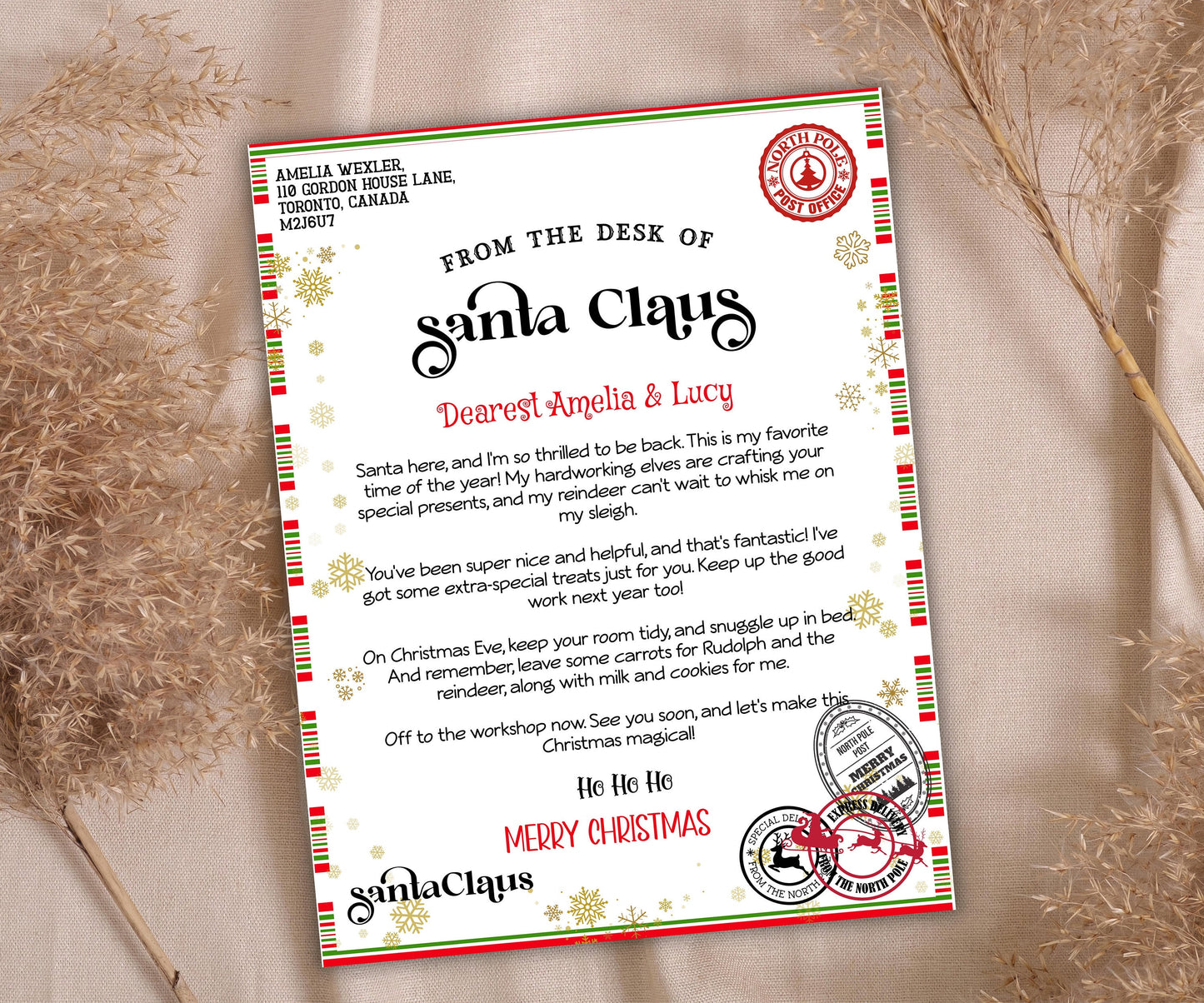 Holiday Printables, Santa Claus Letter, Editable Santa List, Official Nice List, Kids xmas activities, Santa letter Package, Santa Letter-Christmas -TheHustlingCatLady-Party Games