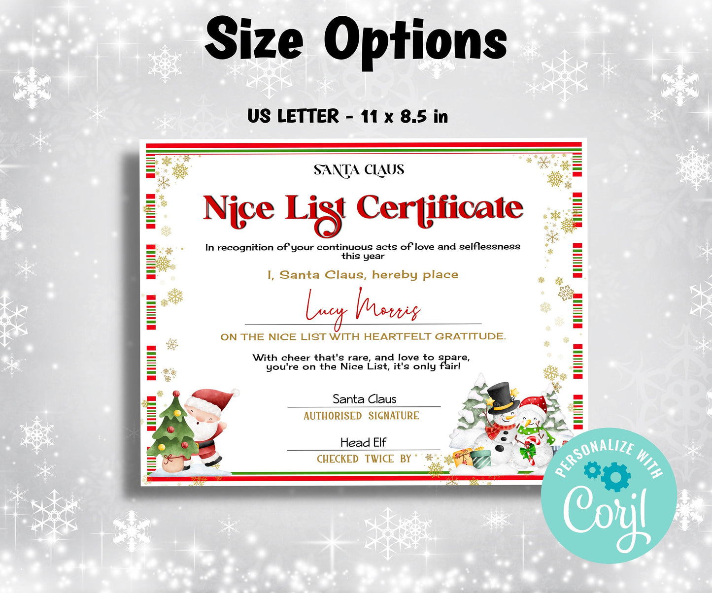 From the desk of, Santa Nice List Certificate, Christmas Letter, Editable Template, Christmas Eve Box, Official Santa Mail, Nice List Santa-Christmas -TheHustlingCatLady-Party Games