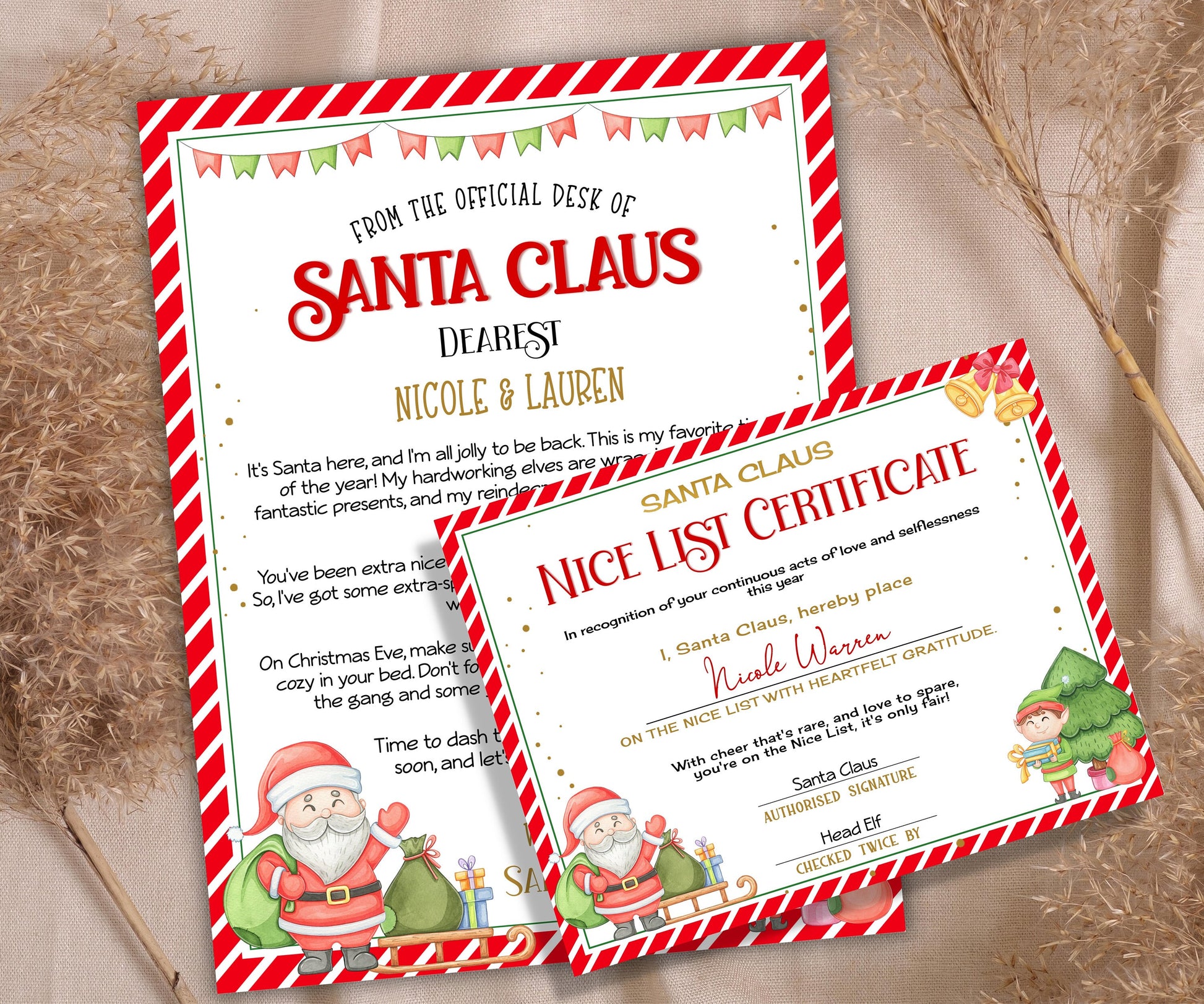 Santa Personalized Letters | Santa Claus Letter | North Pole Letter | Christmas Letter | Editable Santa Letter I Holiday santa letter-Christmas -TheHustlingCatLady-Party Games