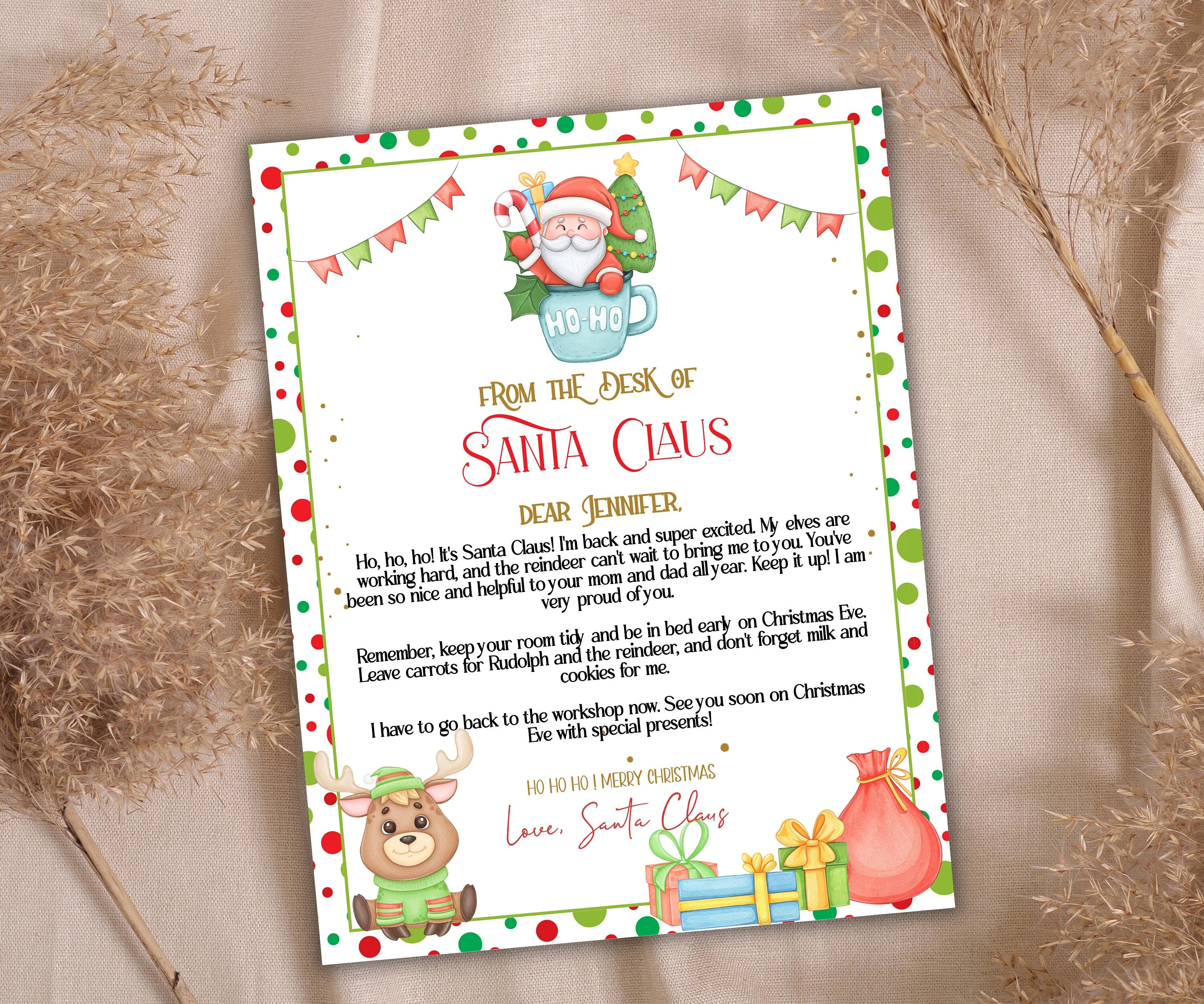 Xmas Santa Claus Letter, Editable Santa List, Official Nice List, Kids activities, Santa letter Package, Holiday Printables, Santa Letter-Christmas -TheHustlingCatLady-Party Games