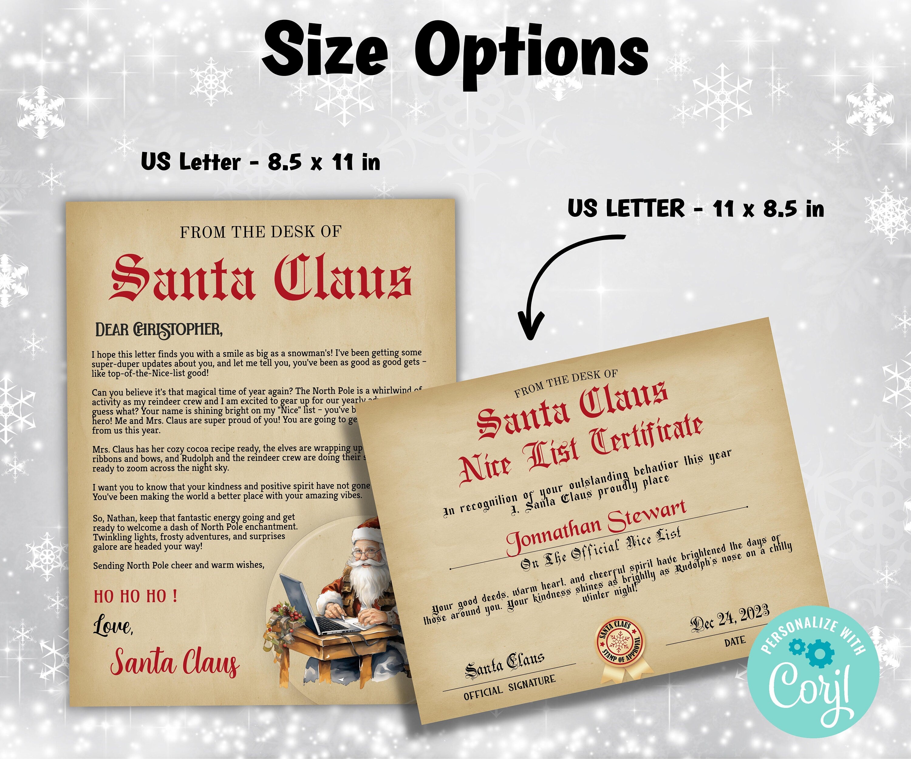 Holiday Personalized Letters From Santa | Santa Claus Letter | North Pole Letter | Christmas Letter | Editable Santa Letter I santa letter-Christmas -TheHustlingCatLady-Party Games