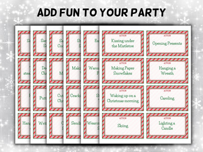 Christmas Charades | Christmas Games | Work Holiday Party | Family Game Night | Printable Party Game | Christmas Trivia | Classroom Games-Christmas -TheHustlingCatLady-Party Games