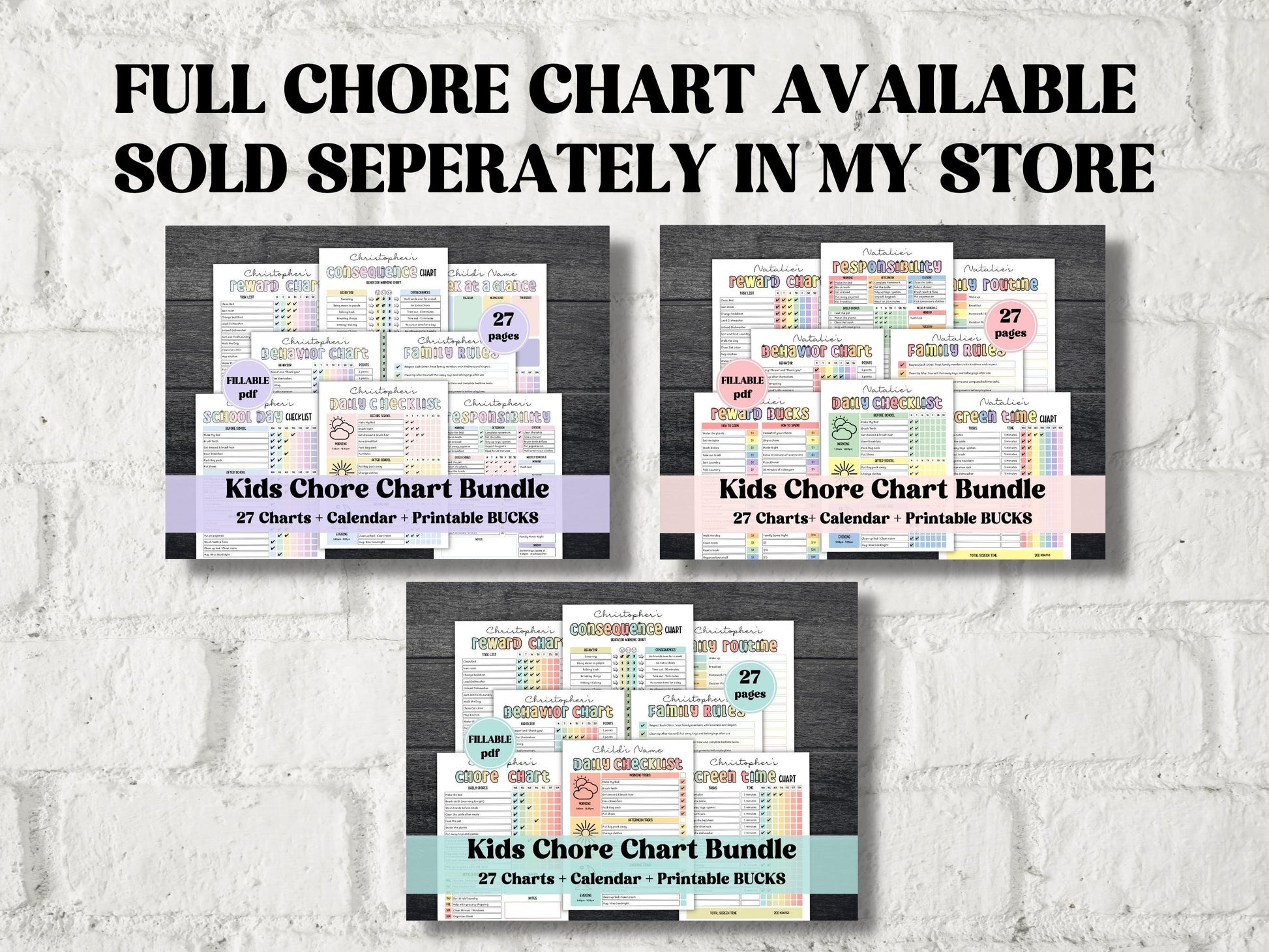 Routine Chart |Chore Chart | Printable Daily Routine | Daily Checklist | Weekly Task Planner Template | Weekly House Chores