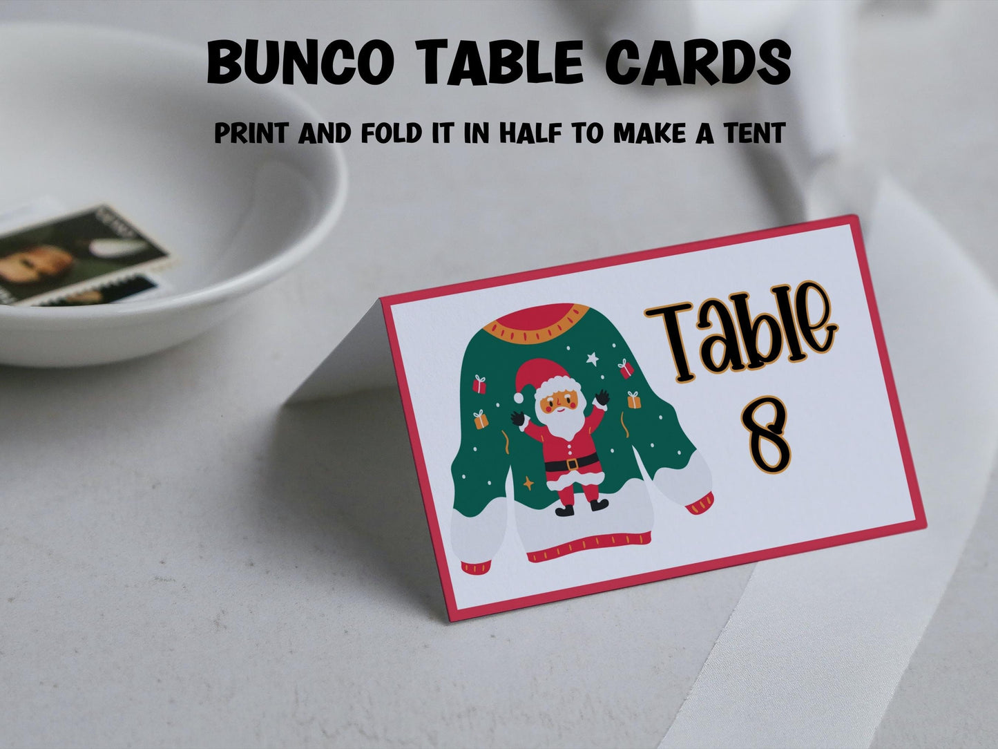 Printable Bunco Set | Bunco Night | Printable Bunco Game | Xmas Cocktail Games Party | Printable Bunco Cards | Happy Holidays I Office game-Christmas -TheHustlingCatLady-Party Games