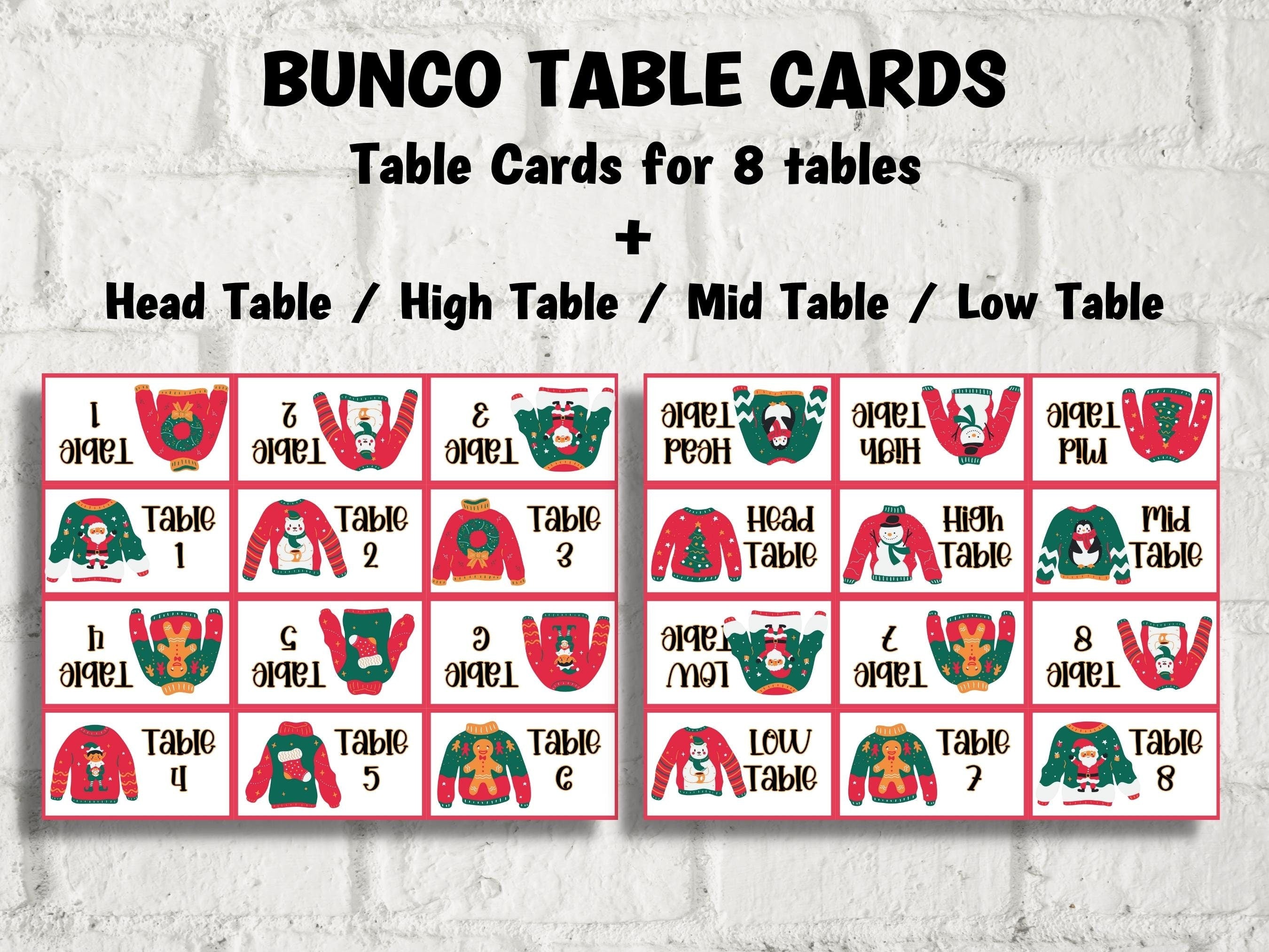 Printable Bunco Set | Bunco Night | Printable Bunco Game | Xmas Cocktail Games Party | Printable Bunco Cards | Happy Holidays I Office game-Christmas -TheHustlingCatLady-Party Games