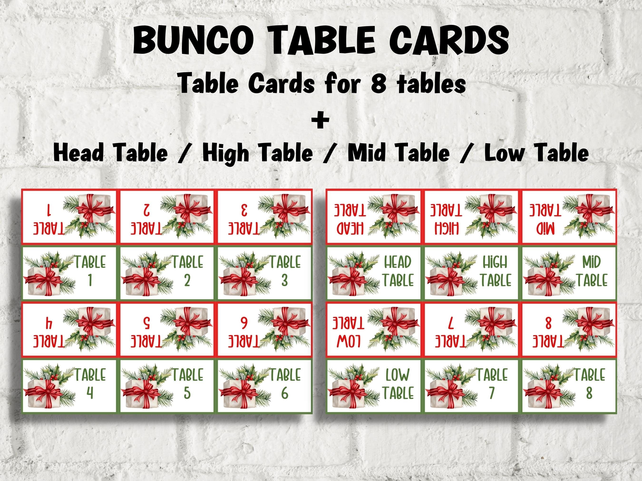 Bunco Night I Printable Christmas Bunco Score Sheet | Christmas Bunco Invitation| Bunco Game | Tally Sheet I bunco score cards I merry bunco-Christmas -TheHustlingCatLady-Party Games