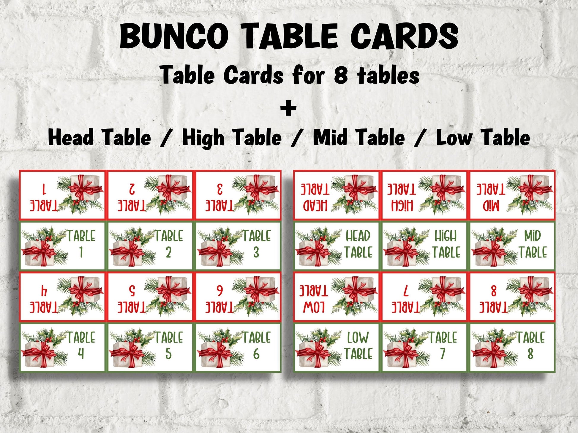 Bunco Night I Printable Christmas Bunco Score Sheet | Christmas Bunco Invitation| Bunco Game | Tally Sheet I bunco score cards I merry bunco-Christmas -TheHustlingCatLady-Party Games