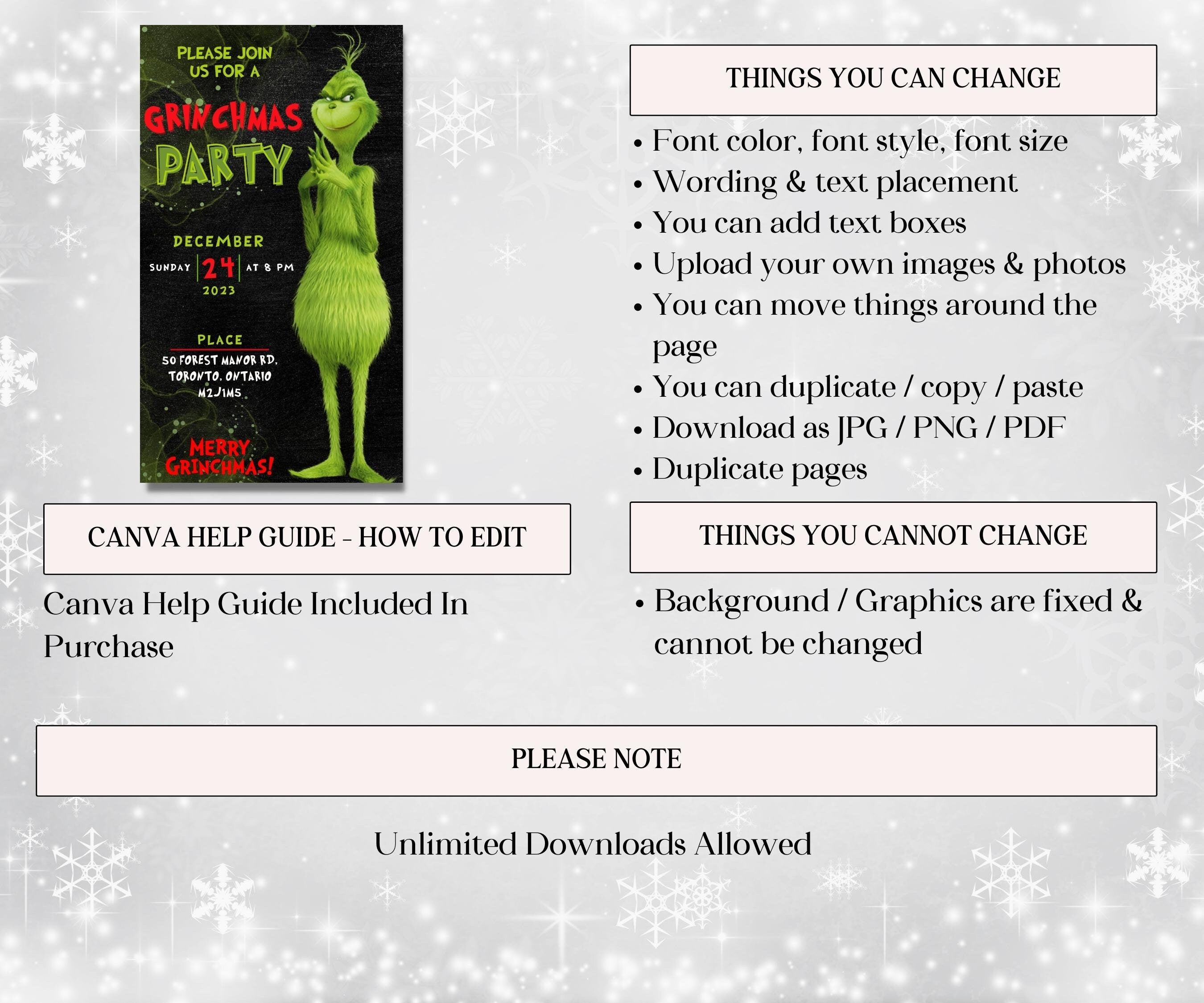 Christmas Invite | Grinchmas Party | Editable Christmas Party Invitation | Grinch Party Invitation I Digital Funny Grinchmas Invitation-Christmas -TheHustlingCatLady-Party Games