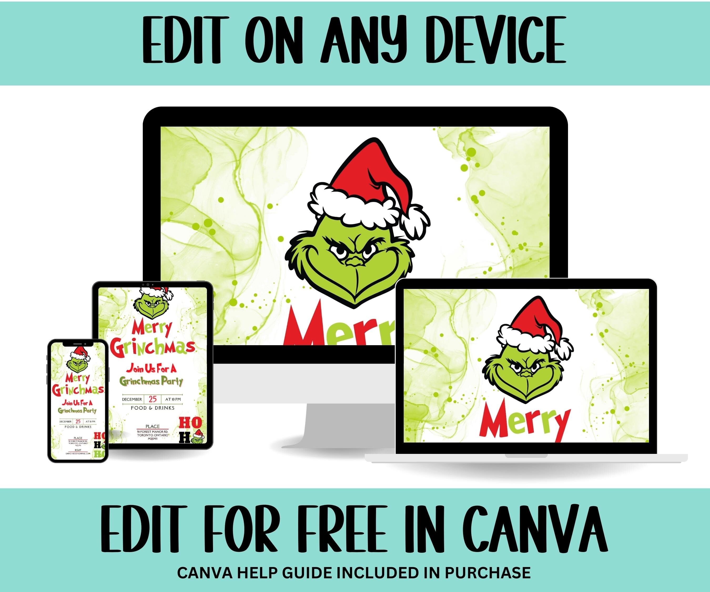 Digital Funny Grinchmas Invitation I Christmas Invite | Grinchmas Party | Editable Christmas Party Invitation | Grinch Party Invitation I-Christmas -TheHustlingCatLady-Party Games