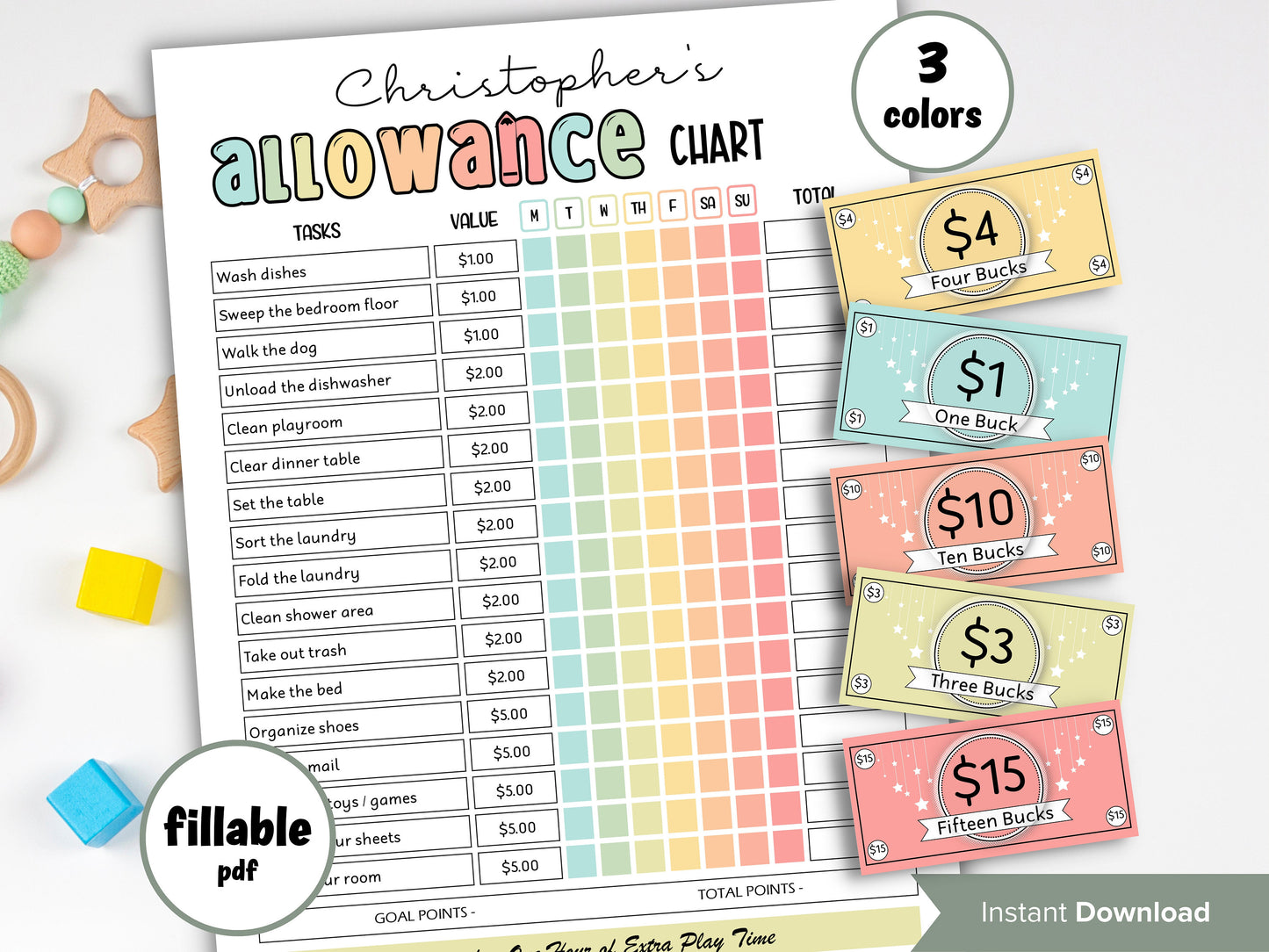 earn-money-chart-weekly-allowance-chore-chart-school-routine-kids-allowance-tracker-chore-chart-for-kids-editable-pdf-the-hustling-cat-lady