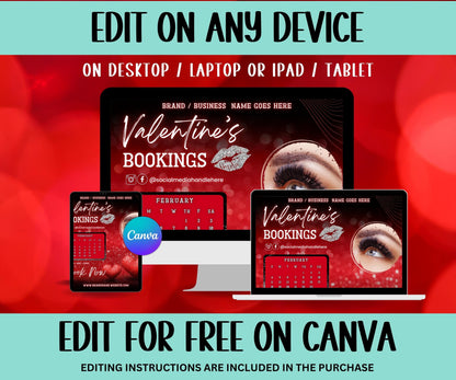 Instagram Flyer I Hair Flyer | Beauty Flyer | Valentines Day Lash Sale Flyer| Diy Lash Extensions Flyer | Makeup Artist | Appointment Flyer