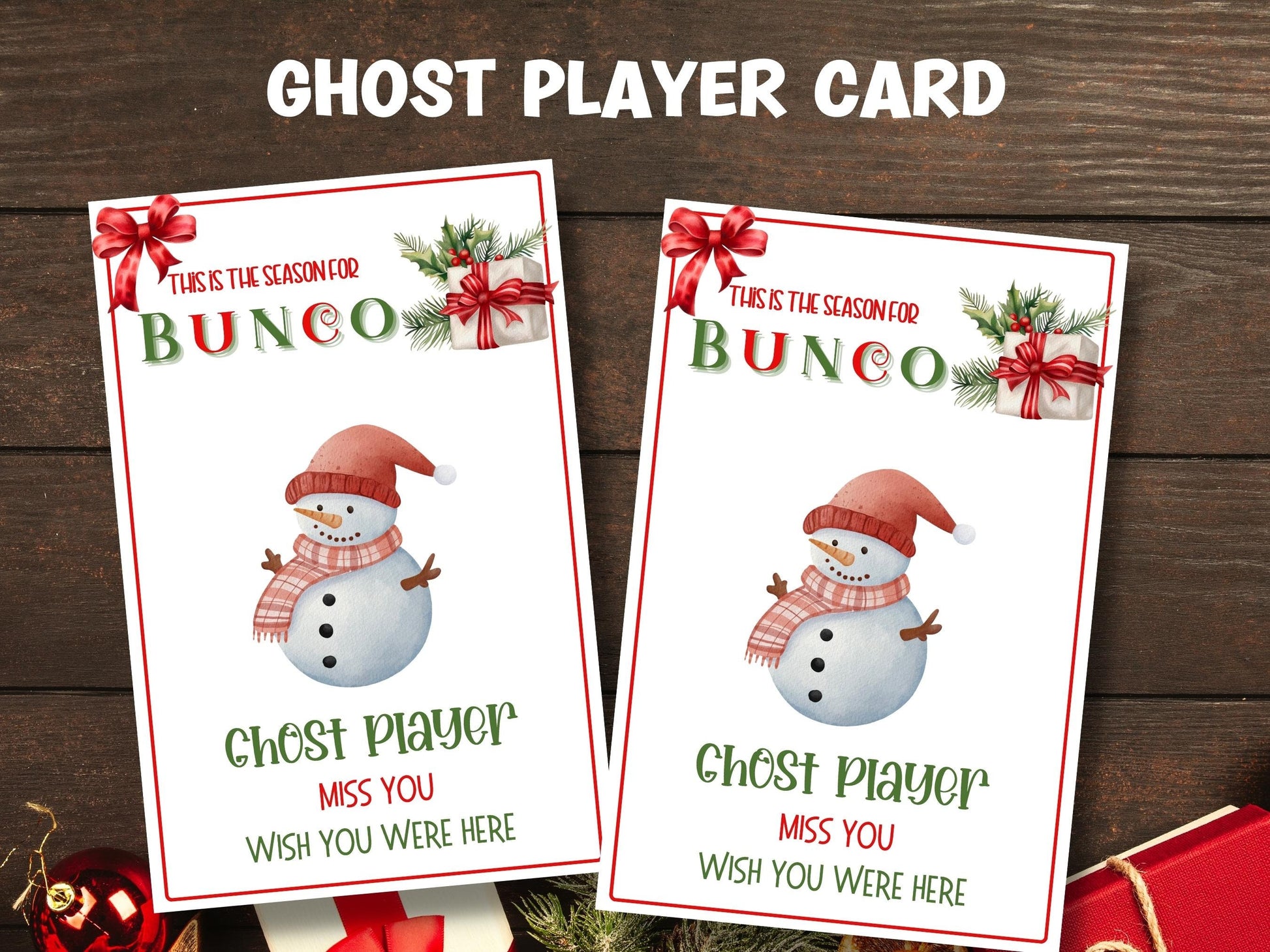 Bunco Night I Printable Christmas Bunco Score Sheet | Christmas Bunco Invitation| Bunco Game | Tally Sheet I bunco score cards I merry bunco-Christmas -TheHustlingCatLady-Party Games