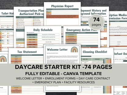 Childcare forms, Daycare Handbook, Opening a Daycare, Daycare Starter Kit, Forms Bundle, Inhome daycare paperwork, preschool forms, provider