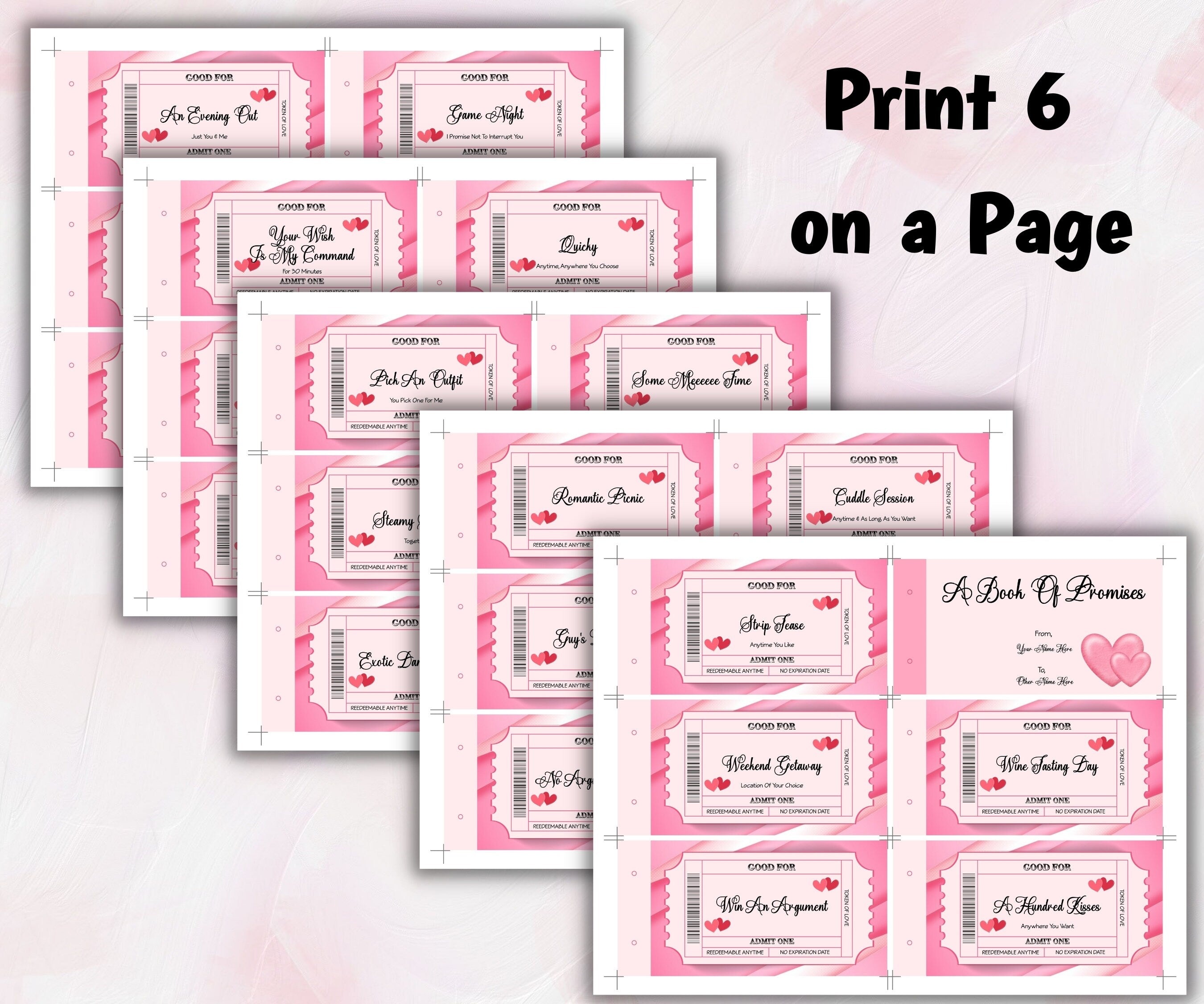 Valentine Coupon Book | Valentine'S Day Gift | Printable Coupon Book | Printable Valentines Coupons | Love Coupons | Gifts For Her I For Kid