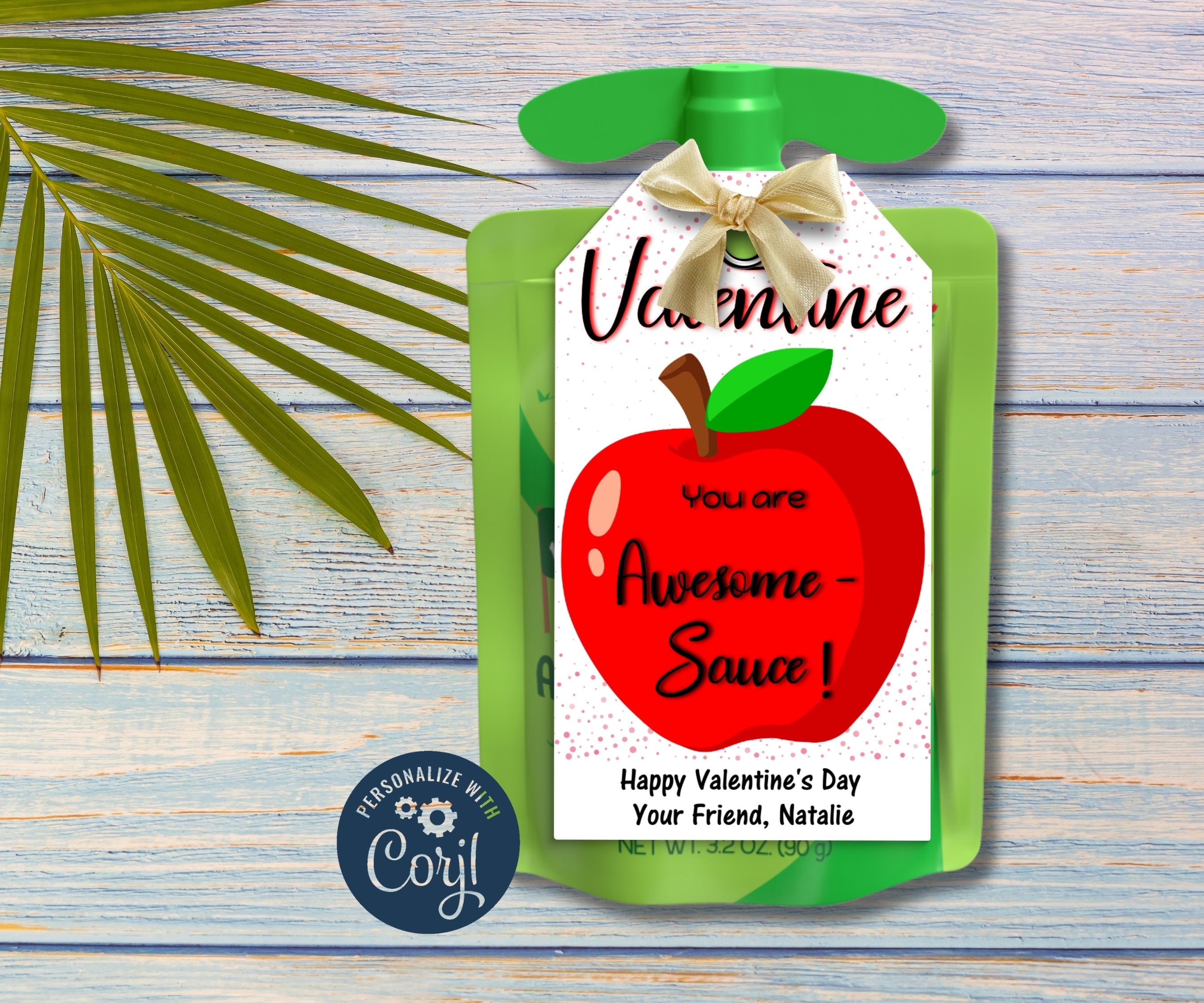 Valentines Classroom | Apple Sauce | Toddler Valentines | Applesauce Valentine Printable | Awesome Sauce Valentines Day Stickers I teachers