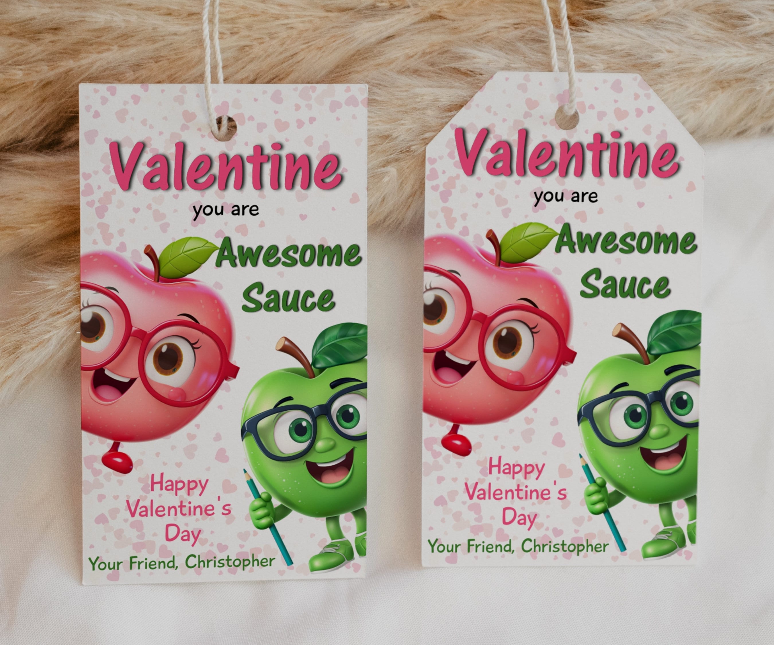 You'Re Awesomesauce | Valentines Classroom | Kids Valentine Cards Printable | Applesauce Tag | Kids Valentine Cards For Preschool I toddler