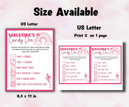 Valentine'S Party Game I Valentine Cards | Valentine'S Day | Video Game Printable | Printable Valentine Party Games I Roll A Dice Game