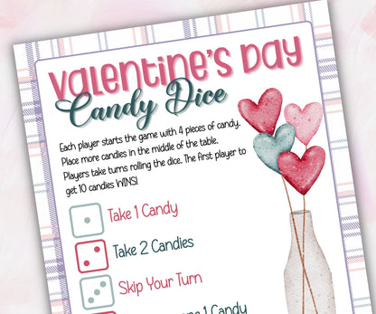 Valentine Heart Game | Candy Free | Valentine's Day | Valentine'S Activity For Kids | Valentine Day Activity I Candy Jar Dice Game