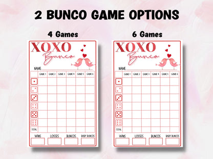 Valentine Bunco I Bunco Night I Printable Valentine Bunco Score Sheet Invitation| Bunco Game | Tally Sheet I bunco score cards I love bunco