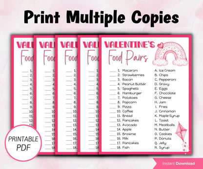 Valentine'S Party Games | Valentines Activity | Valentines Party Game | Valentines Day Game | Valentine'S Day Food Pairs Game I School VDay