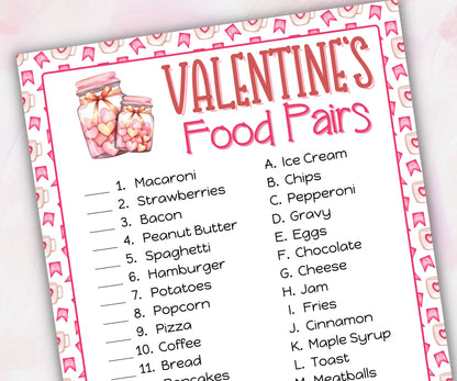 Valentine'S Day Food Pairs Game | Valentine'S Party Games | Valentines Day Activity For Kids And Adults | Valentines Day Game I School VDay