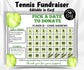 Tennis Fundraiser Calendar | Black Out My Board | Teniis game sponsorship | Tennis Pick A Date To Donate I Tennis Sponsor I Team Fund