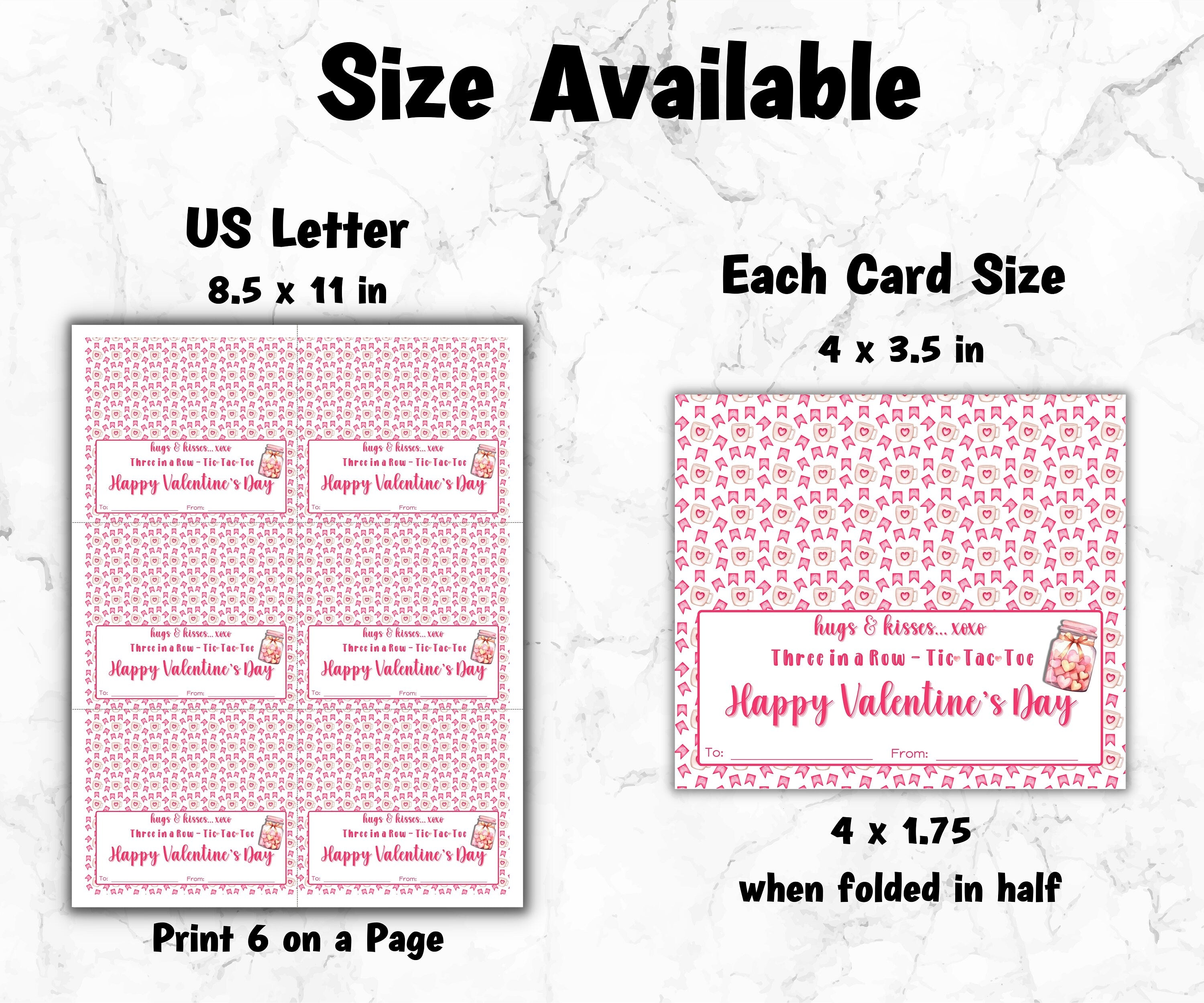 Printable Valentine'S Day Tic Tac Toe Cards | Tic Tac Toe Valentine | Kids Class Valentine Card | Game Tag | Printable Valentine I Daycare