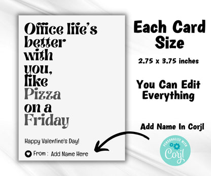 For Coworkers and Boss | Teacher Valentine | Co-Worker Gift Tag Card | For Employees | Friend Gift | Staff Valentine I editable printable