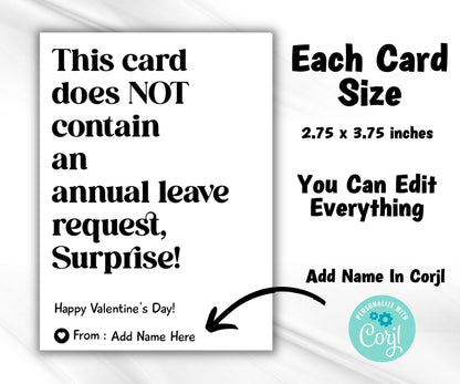 Funny Boss Valentines | Valentine'S Day | Co-Worker Gift | Friend Gift | For Colleagues | Valentine Card | Valentines Day Gift I Printable